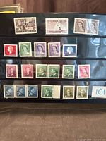 Stock sheet showing full assortment of Official “G” overprint stamps