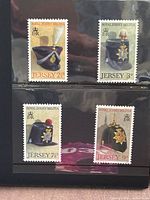 Full view showing all four stamps in pack