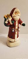Front view of Santa Claus music box showing overall design and colours