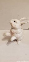Front view of unpainted ceramic rabbit figurine