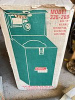 Cardboard retail box for Coleman lantern case model 335-200