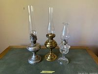 Full view of three lamps side by side