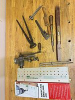 All items laid out on workbench