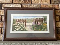 Front view of framed print showing artwork, matting and frame