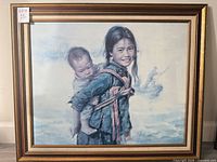 Full view of framed lithograph