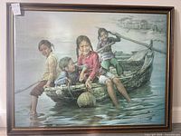 Full view of framed giclee on canvas