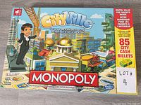 Box lid showing CityVille Monopoly artwork and edition details