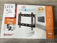 Front of sealed Barkan wall mount box showing product image and specifications