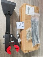 Complete wall-mount repair stand arm with clamp, wall bracket and boxed hardware