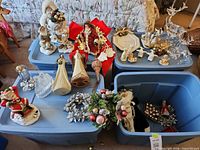 Overview of all holiday decorations on and in totes