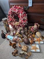 Group shot of entire lot in front of dresser