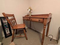 Desk and chair full view