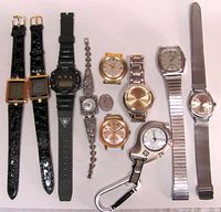 Group shot of all watches, heads and straps