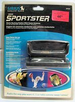 Front view of sealed Sirius Sportster home docking station kit packaging