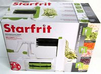 Retail box front displaying Starfrit spiral slicer