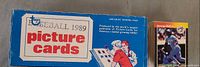Topps 1989 baseball 500-count vending box with Donruss George Bell card visible