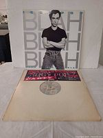 Front cover of Iggy Pop Blah-Blah-Blah promo LP with additional white promo sleeve