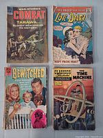 Four comics: Combat, Love Diary, Bewitched, The Time Machine