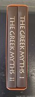 Spine view of both volumes inside slipcase showing gilt titles