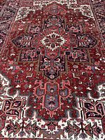 Full view showing overall design and size of rug