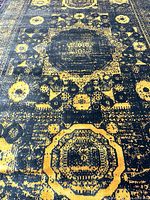 Full view of rug showing overall pattern and colors