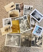 All photos spread on floor showing quantity and variety