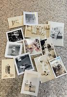 Group shot of all vintage photographs laid out