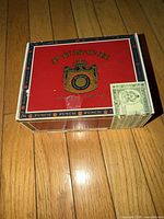 Closed Punch Rare Corojo cigar box showing lid graphics and tax stamp