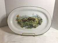 Full view of oval platter