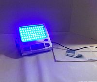 Lamp powered on emitting blue LEDs