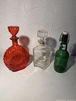Front view of all three glass pieces