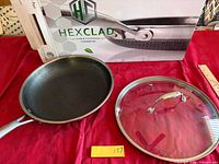 Fry pan, lid, and box overview