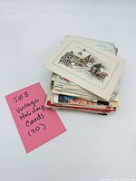 stack of vintage holiday cards