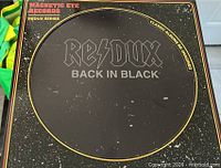 Front cover showing Redux Back in Black design