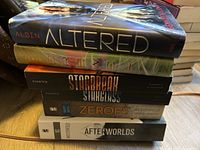 Stack showing spines of all six books