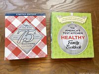 Front covers of both cookbooks