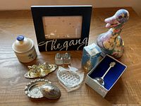 All nine items grouped together on tabletop