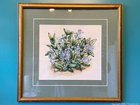 Full view of framed watercolour artwork