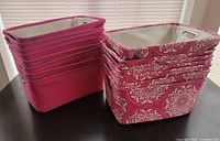 Stacked bins showing both color styles