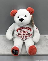 Front view showing embroidery and Easter Seal Society foot patch