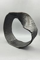 Front view of ribbon sculpture showing loop form