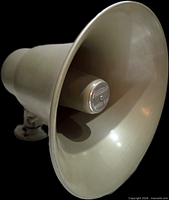 Front quarter view showing horn bell and model badge