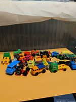 Group of all miniature vehicles on surface