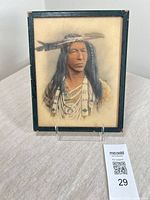 Front view of framed Alfred S. Campbell embossed print