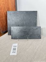 Front view of both slate boards upright