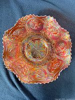 Top view showing Dragon and Lotus pattern and iridescence