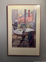 Full view of framed Isabel Kahn print on wall