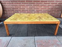 Front view of rectangular coffee table
