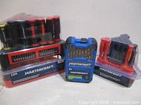 Front view of all three Mastercraft sets in packaging