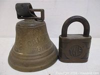 Front view bell and padlock